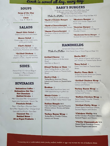 Menu Barbs Corner Kitchen - 0