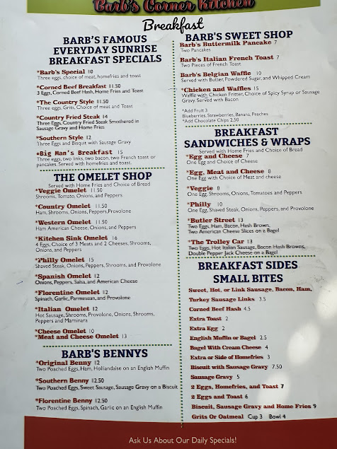 Menu Barbs Corner Kitchen - 1