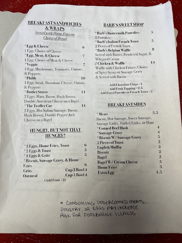 Menu Barbs Corner Kitchen - 4