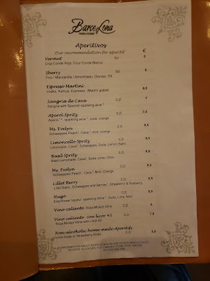Menu Barcelona Tapas Bar Restaurant - 2