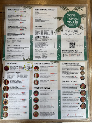 Menu Bare Naked Bowls - 9