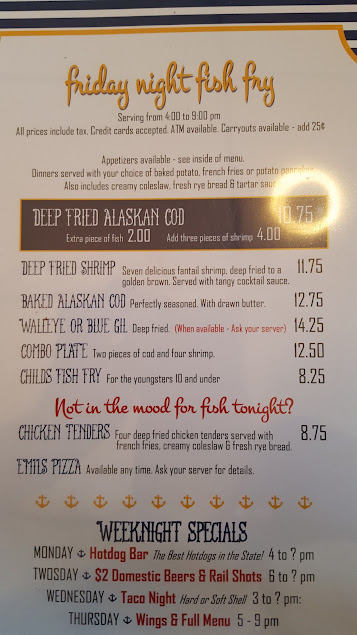 Menu Bark River Yacht Club - 2