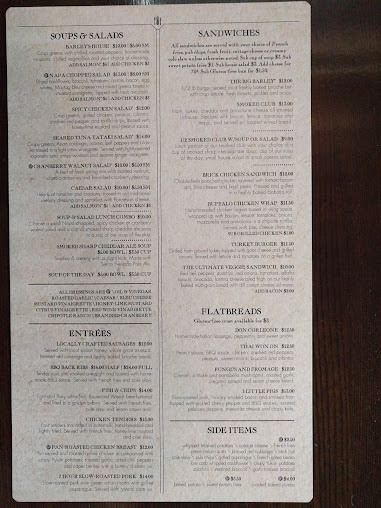 Menu Barleys Kitchen Tap - 0