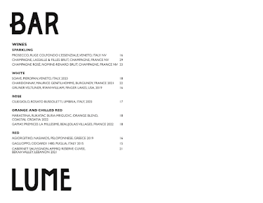 Menu Barlume - 2