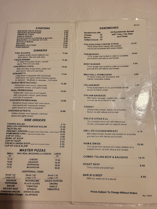 Menu Barnaby's Of Northbrook - 2