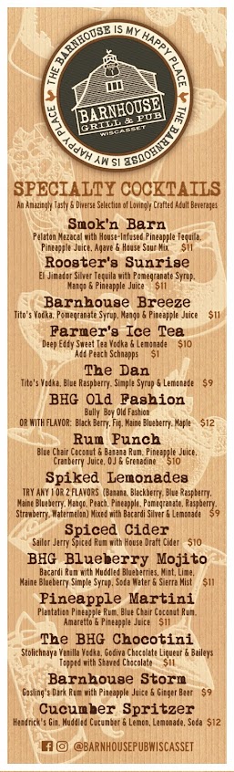 Menu Barnhouse Grill Pub Wiscasset - 2