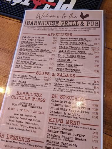Menu Barnhouse Grill Pub Wiscasset - 4