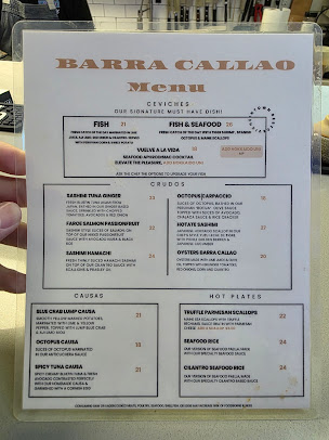 Menu Barra Callao - 0