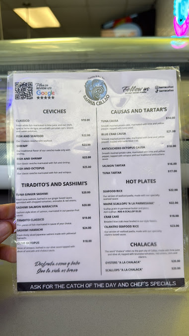 Menu Barra Callao - 3