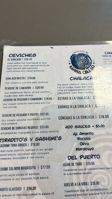 Menu Barra Callao - 4