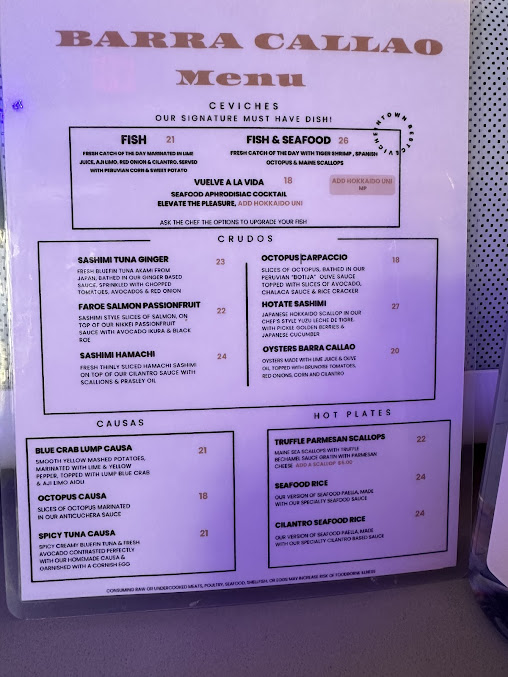 Menu Barra Callao - 5