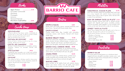 Menu Barrio Cafe - 0