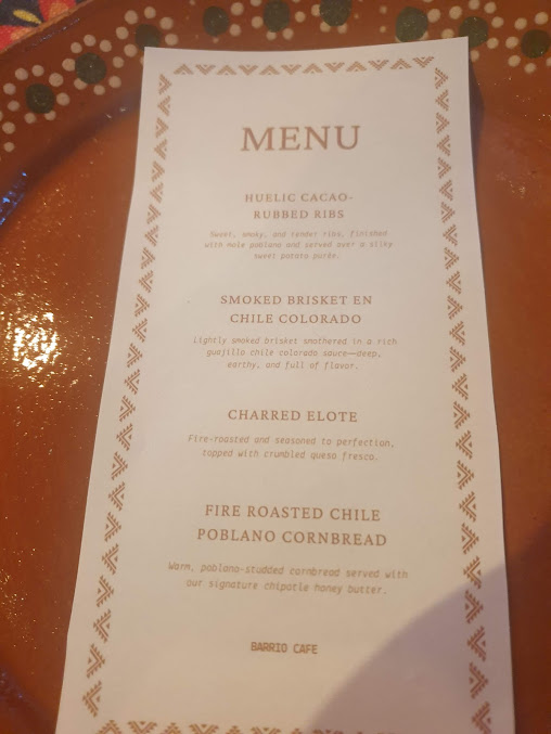 Menu Barrio Cafe - 3