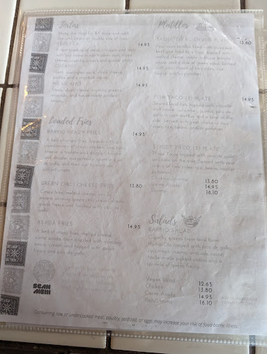 Menu Barrio Cafe - 6