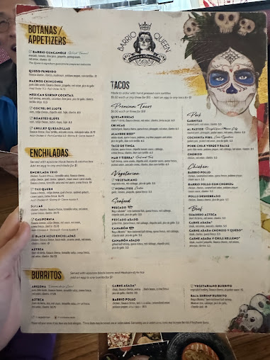 Menu Barrio Queen Tempe - 1
