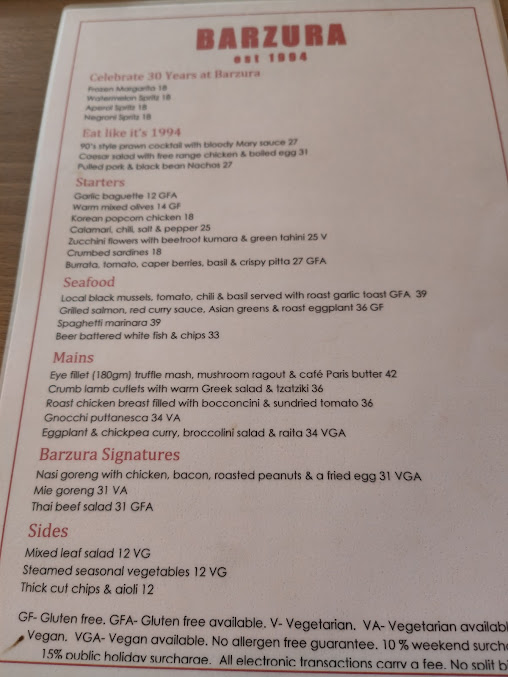 Menu Barzura - 2