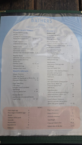 Menu Bathers Coogee - 0