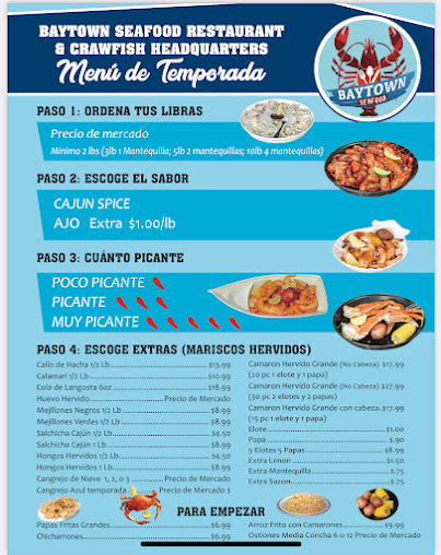 Menu Baytown Seafood Restaurant And Crawfish Headquarters - 2
