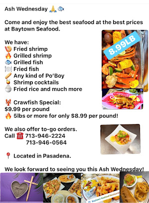 Menu Baytown Seafood Restaurant And Crawfish Headquarters - 8