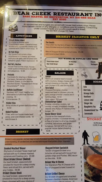 Menu Bear Creek Restaurant Inc - 5