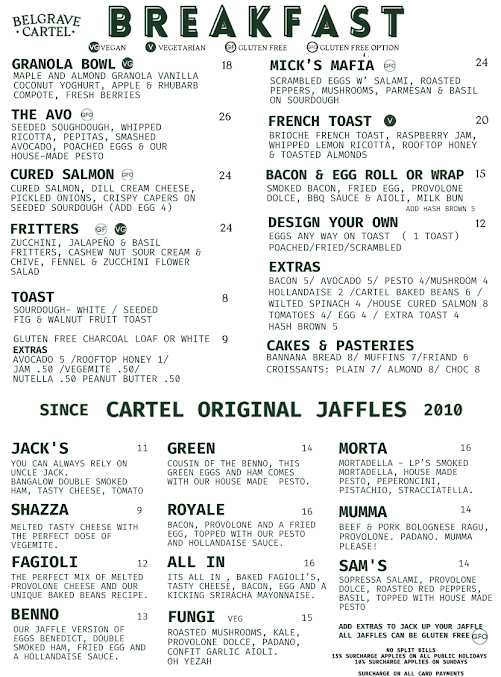 Menu Belgrave Cartel - 4