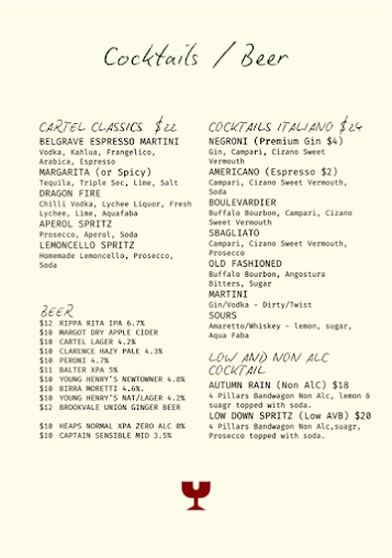 Menu Belgrave Cartel - 8