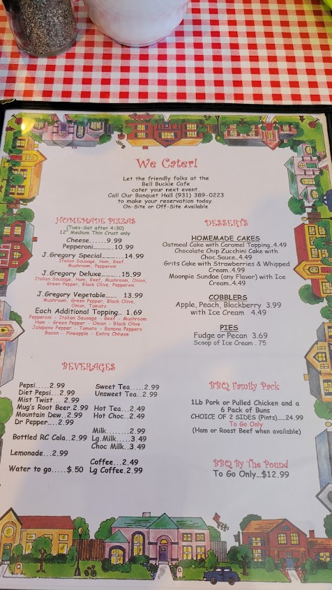 Menu Bell Buckle Cafe - 7