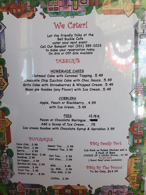 Menu Bell Buckle Cafe - 9
