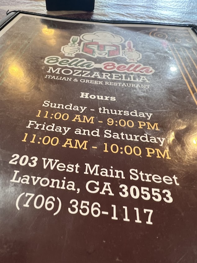 Menu Bella Bella Mozzarella - 0
