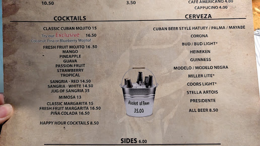 Menu Bella Cuba Restaurant - 5