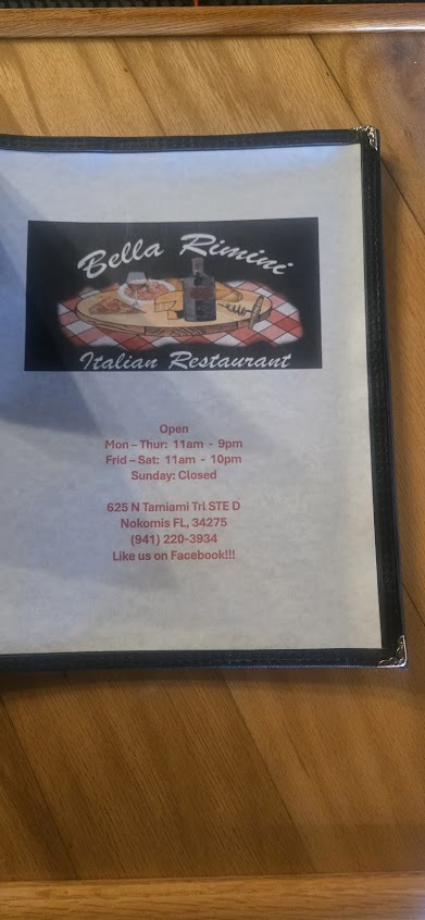 Menu Bella Rimini Italian Restaurant - 3