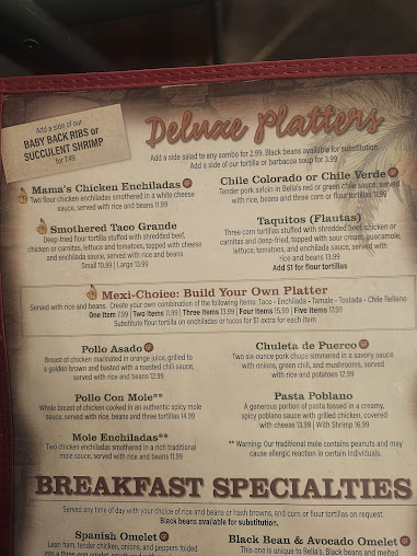 Menu Bellas Fresh Mexican Grill - 0