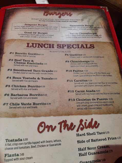 Menu Bellas Fresh Mexican Grill - 1