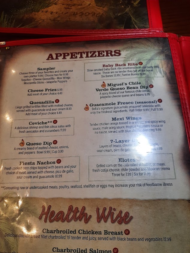Menu Bellas Fresh Mexican Grill - 4