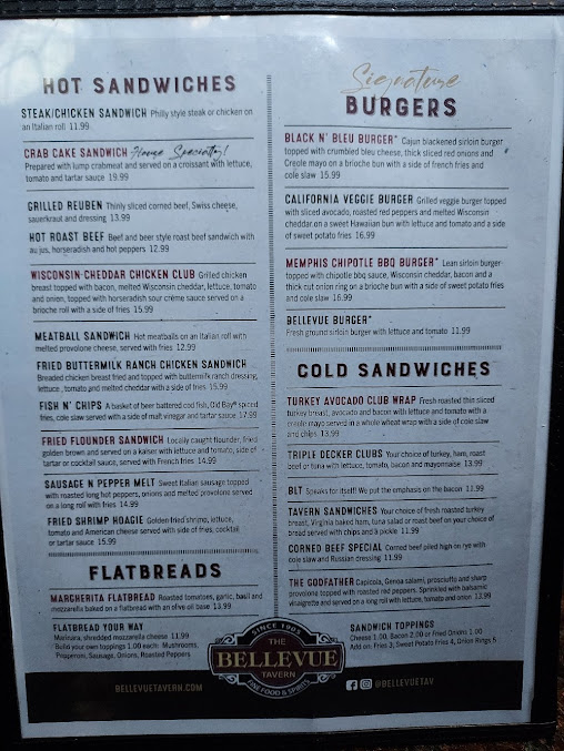 Menu Bellevue Tavern - 7
