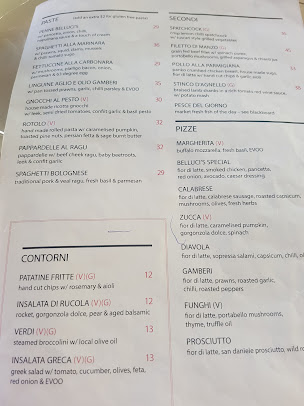 Menu Belluci's Manuka - 0