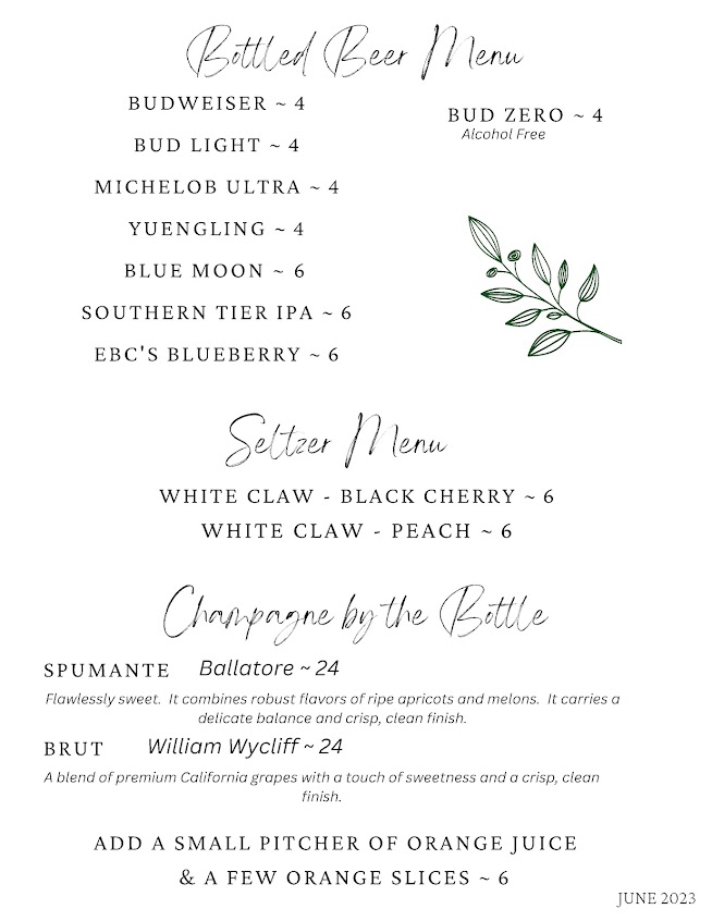 Menu Bemus Point Inn Restaurant - 4