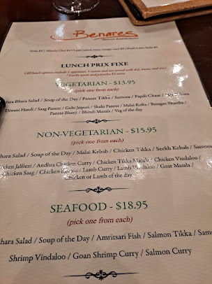 Menu Benares Tribeca Indian Restaurant - 4