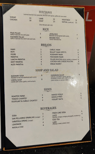 Menu Benares Tribeca Indian Restaurant - 7