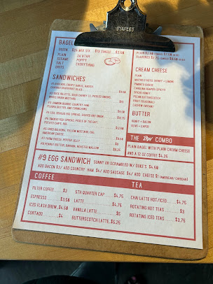 Menu Benchwarmers Bagels - 2