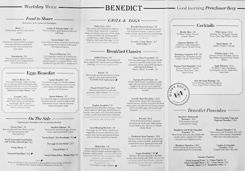 Menu Benedict Breakfast In Prezlauer Berg - 1