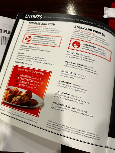Menu Benihana Westbury - 1