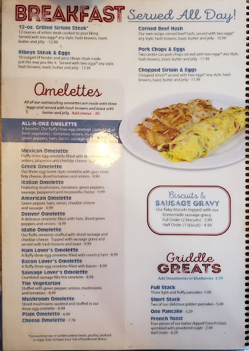 Menu Benjamins Restaurant - 0