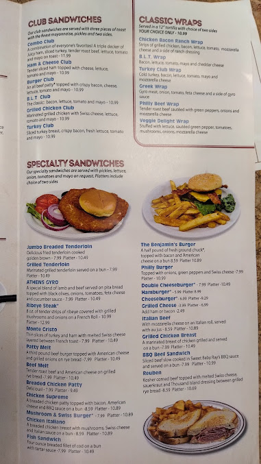 Menu Benjamins Restaurant - 6