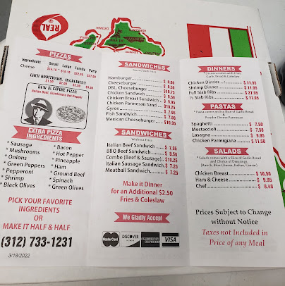 Menu Benny's Pizza - 1