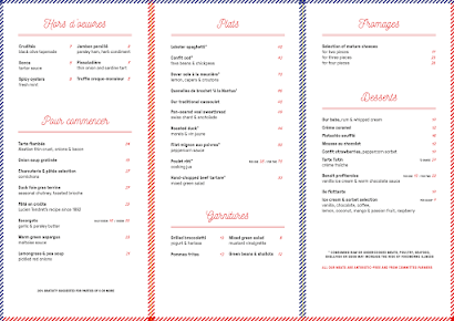 Menu Benoit New York - 0