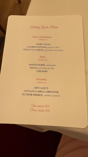 Menu Benoit New York - 2