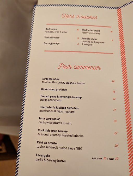 Menu Benoit New York - 4