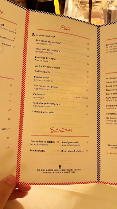Menu Benoit New York - 6
