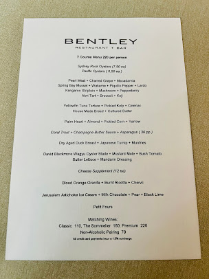 Menu Bentley Restaurant + Bar - 3